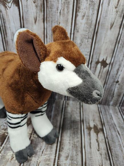 Wild Republic Okapi Forest Plush Stuffed Zoo Animal Brown Zebra Legs - Picture 3 of 9